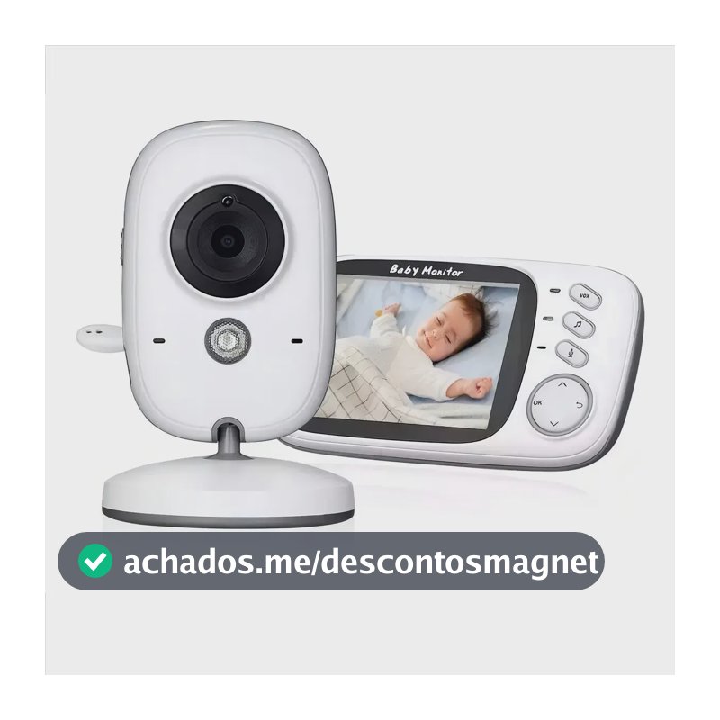 Baba Eletrônica Baby Monitor Vb603 Visão Noturna Dual Audio Cor Branco Estary Shop