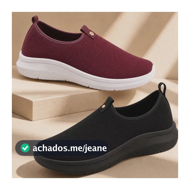 Kit 2 Pares Tênis Feminino Casual Calce Fácil Confortavel