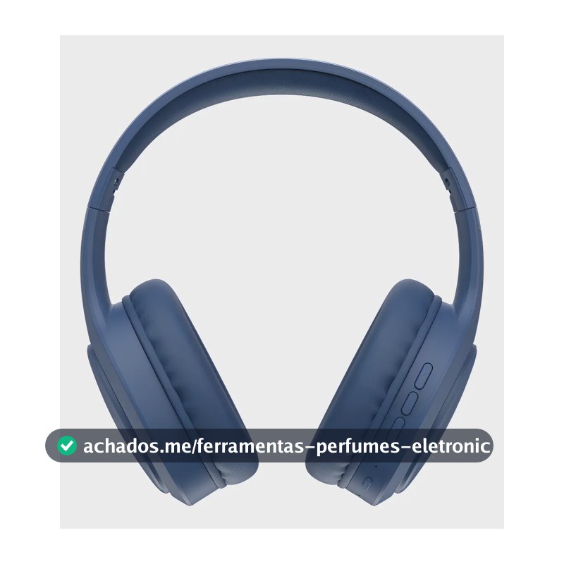 Fone De Ouvido Headphone Dapon H02d Bluetooth 5.1 Over-ear 22 Horas De Bateria Cor Azul