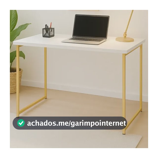 Escrivaninha Industrial 90cm Mesa Estudo Aparador  Aço Mdf