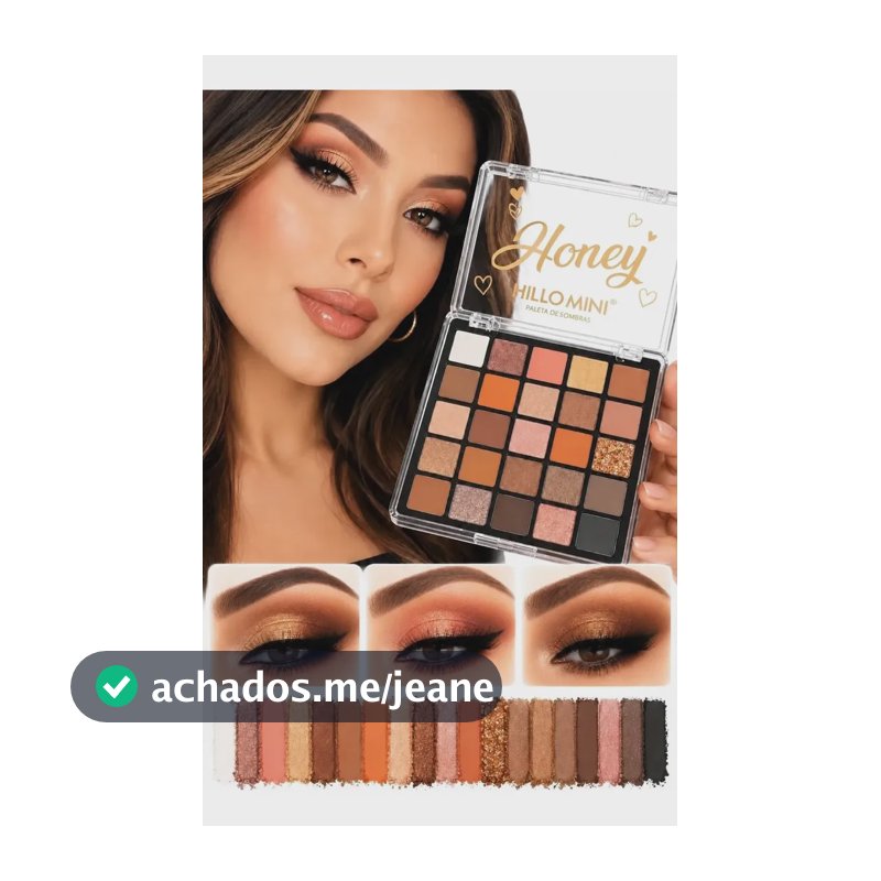 Paleta De Sombras Honey Hello Mini 25 Cores Matte E Glitter 01