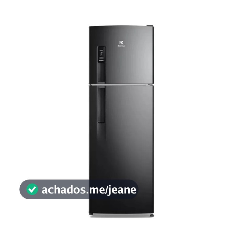Geladeira Electrolux Frost Free 380L AutoSense Inverter Black Inox Look (IF41B) 127v