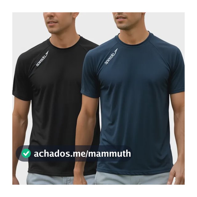 Kit 2 Camiseta Masculina Speedo Dry Fit Manga Curta Academia