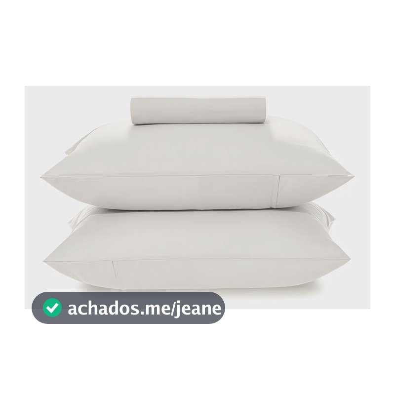 Jogo De Cama Queen 3 peças 160 Fios 100% Algodão Branco Karsten