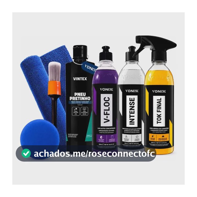 Kit Lavagem Automotiva Vonixx V-Floc Cera Intense Pretinho 500ml