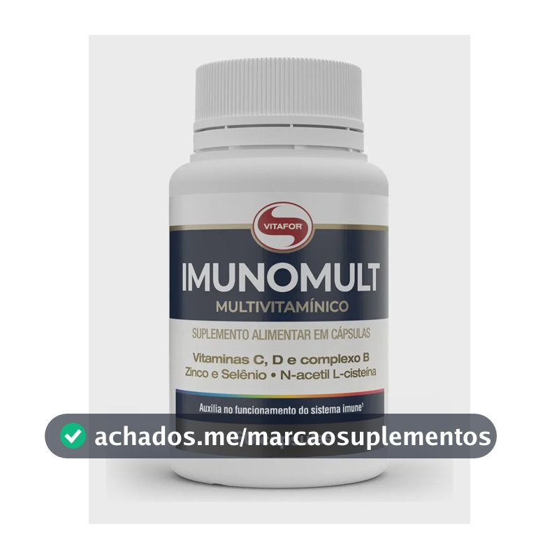Imunomult 60 Cápsulas Vitafor Sem Sabor