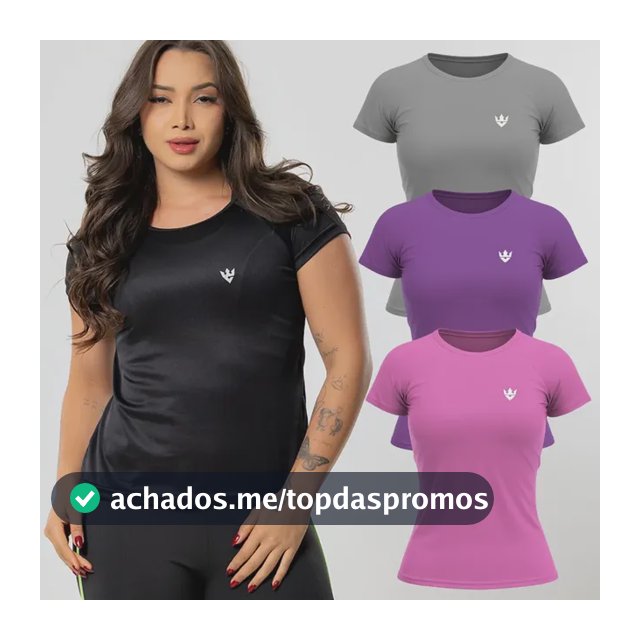 Kit 4 Blusas Feminina Fitness Dry Fit  Camiseta Academia