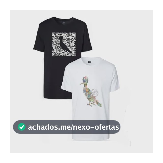 Kit 2 Camisetas Algodão Estampa Pica-pau Reserva Branco P