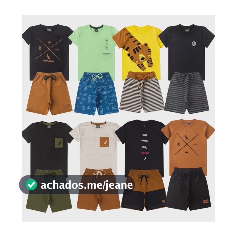 Kit 8 Peças De Roupa Conjunto Infantil Menino Verão Sortido Tamanho 10 Anos 8 Peças