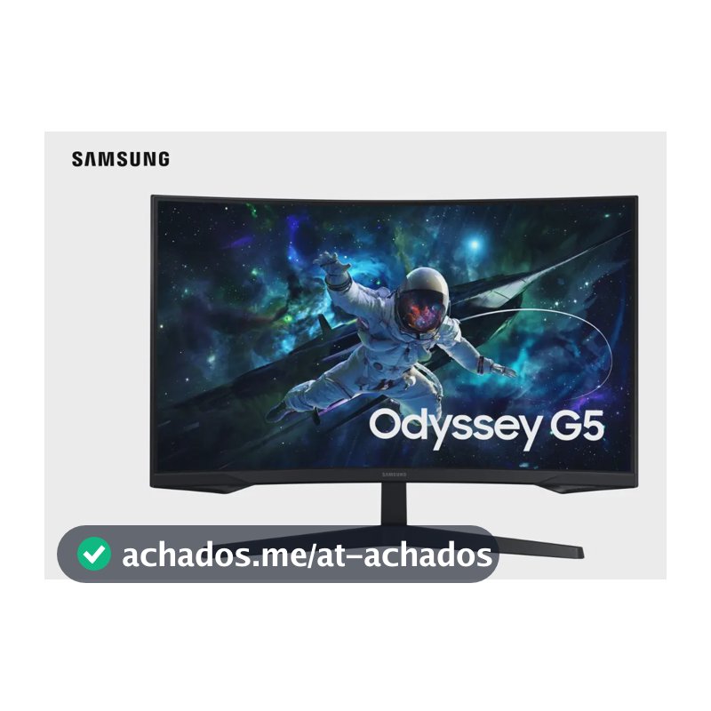 Monitor Gamer Samsung Odyssey G5, 32 ,qhd, 165hz,1ms,hdmi,dp Preto