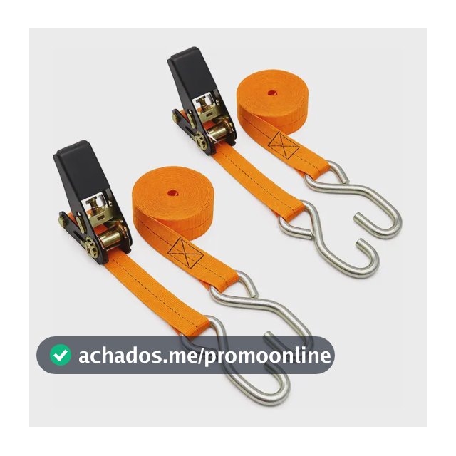 Kit 2 Cinta Catraca 800kg Amarração Carga Moto Carreto 3 Mts