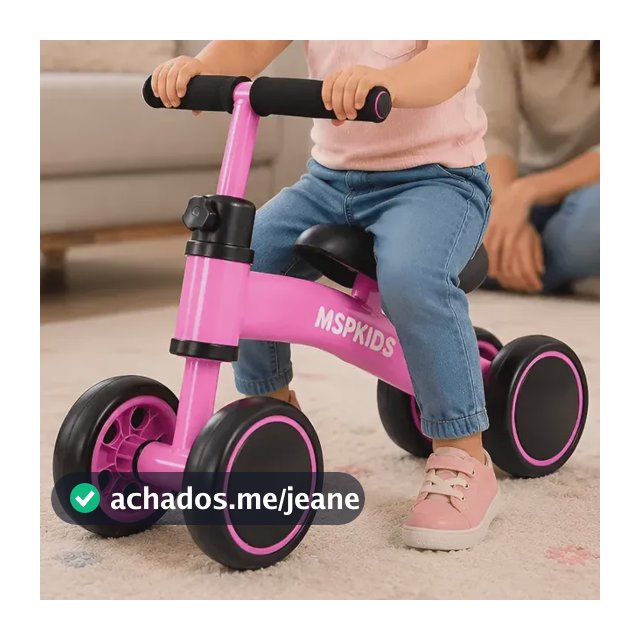 Bicicleta De Equilíbrio 4 Rodas Bebê Sem Pedal Infantil