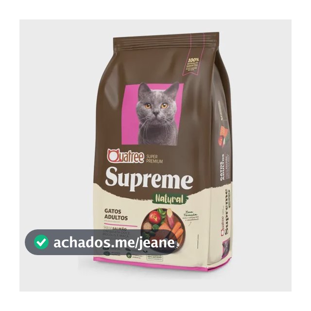 Ração Quatree Supreme Gatos Adultos Salmão Batata Doce 10,1kg
