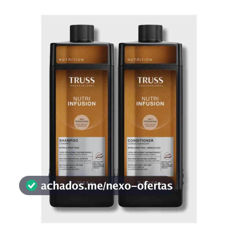 Kit Truss Profissional Nutri Infusion Salon Duo Shampoo E Condicionador 1 Litro Cada