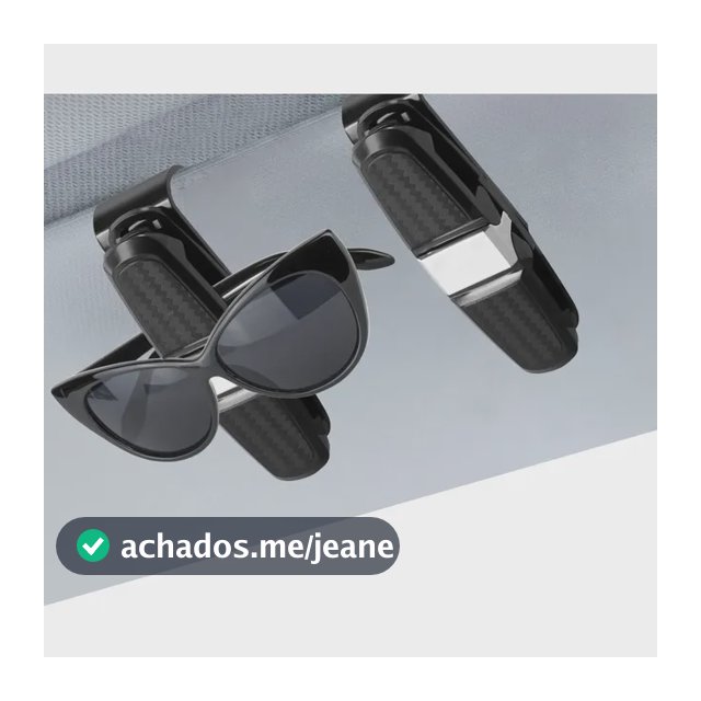 Kit 2 Suporte Porta Óculos Carro Clips Quebra Sol Veicular