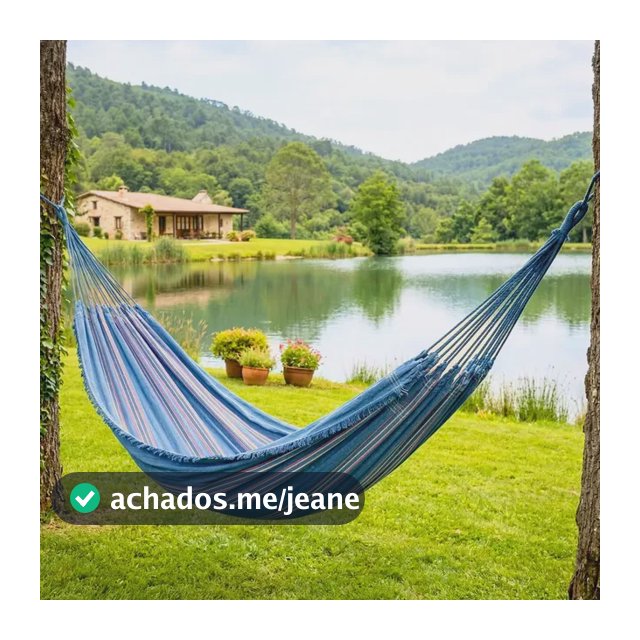 Rede De Dormir E Descanso Jeans Cinza Listrado Bucho Luaniz Cinza Listras
