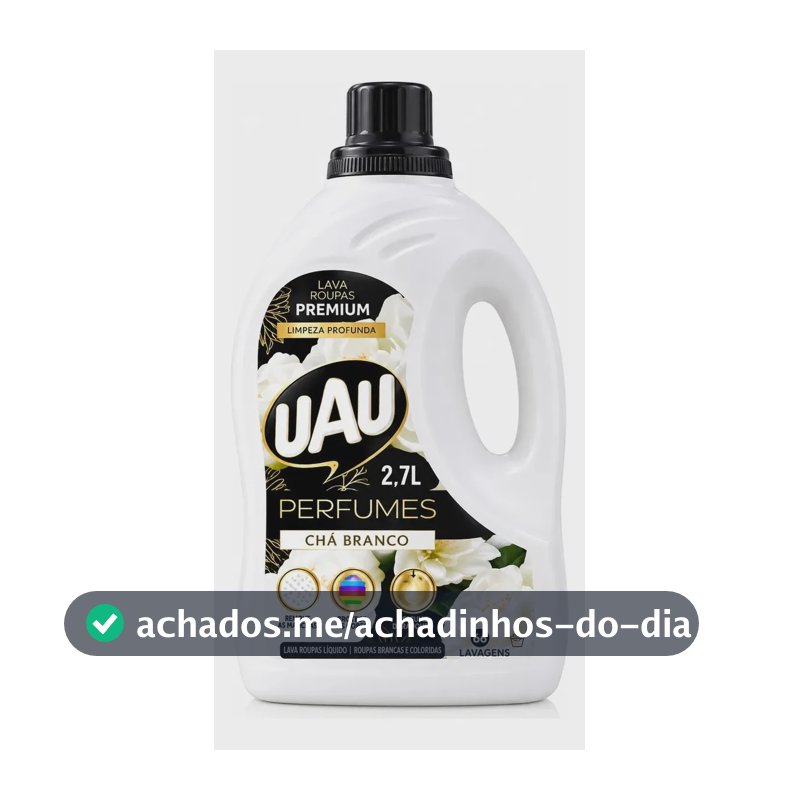 Lava Roupas Liquido 2,7L Chá Branco Uau