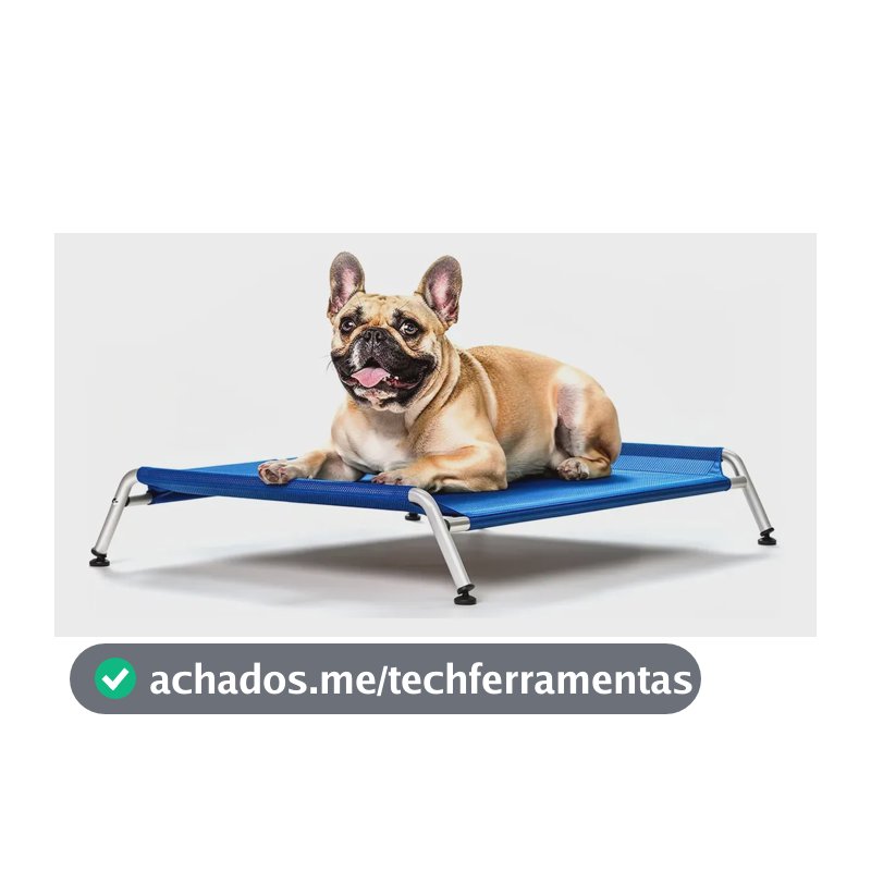 Cama Para Cachorro Médio Suspensa Cama Para Pet Porte Médio Lavável 75x50 Azul Dogets