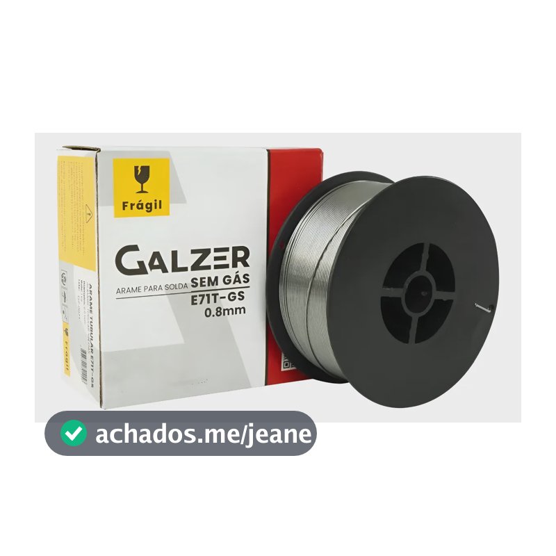Arame Solda Mig Uso Sem Gás 0.8mm Rolo De 1kg Prata
