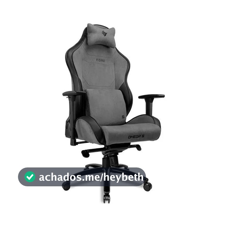 Cadeira Gamer Pichau Omega S Espuma Moldada Braco 3D Preta e Cinza PG-OMGS-BG01