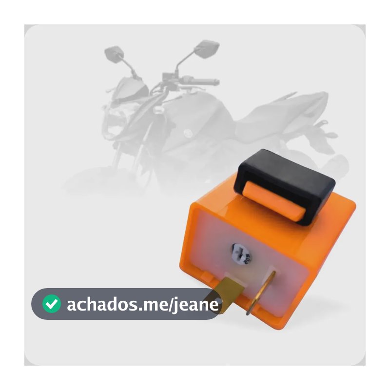 Rele Pisca Seta Led Moto 2 Pinos Com Regulagem De Velocidade Laranja E Preto Com Regulador De Velocidade