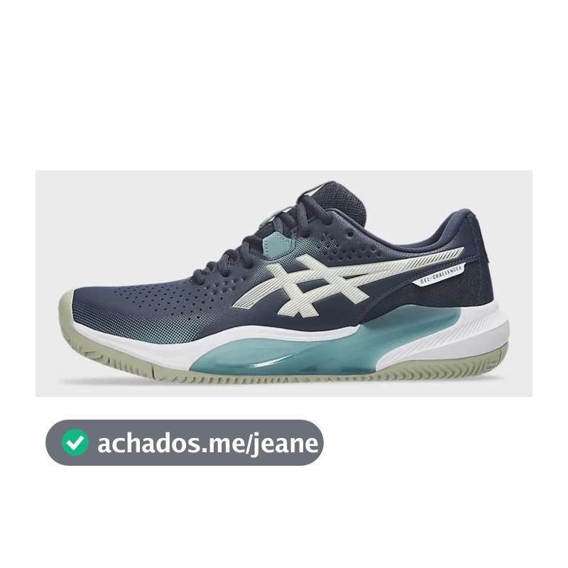 Tênis Asics Gel Challenger 15 Masculino Clay - Midnight/oatm Azul-marinho Lisa 41 Br