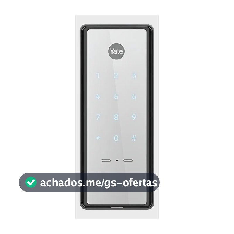 Fechadura Digital Yale Reflecta Sobrepor Espelhada Senha IP55 Externa Resistente Chuva Sol