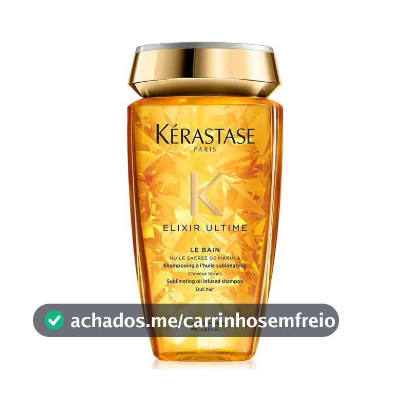 Shampoo de Nutrição com Óleo de Argan, Limpeza Profunda e Brilho Radiante e Maciez para Todos os Tipos de Cabelo, Elixir Ultime Le Bain, Kérastase 250ml