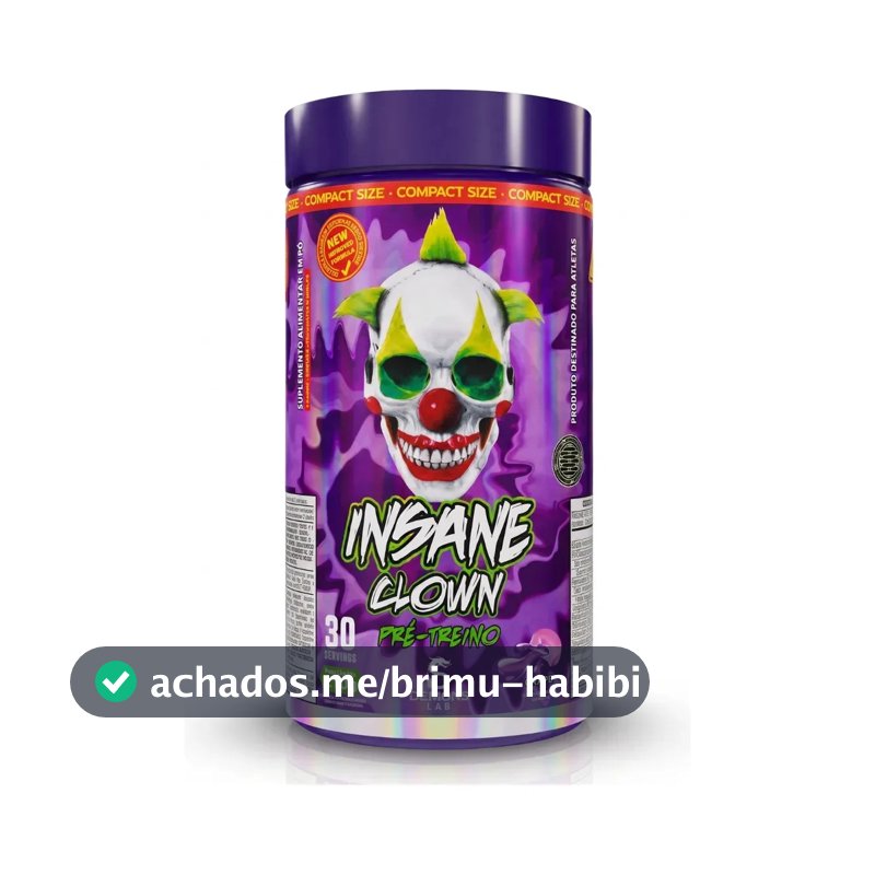 Pré Treino Insane Clown 210g Demons Lab Pra Energia E Foco Grape