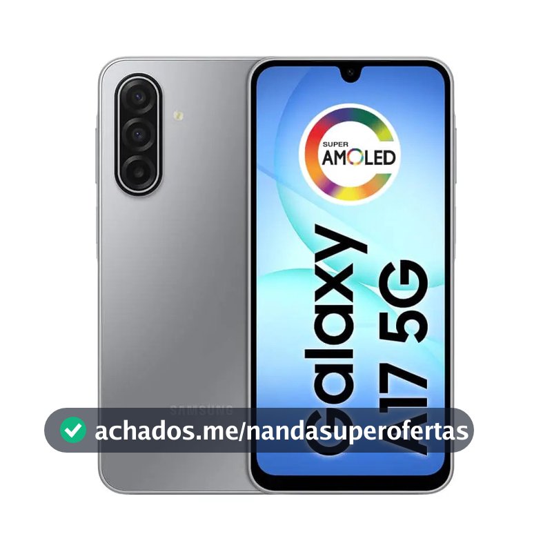 Smartphone Samsung Galaxy A17 5g 128gb 4gb Super Amoled 6.7'' Câmera 50mp Selfie 13 Mp 5000 Mah Nfc Dual Sim Recursos Ia - Cinza
