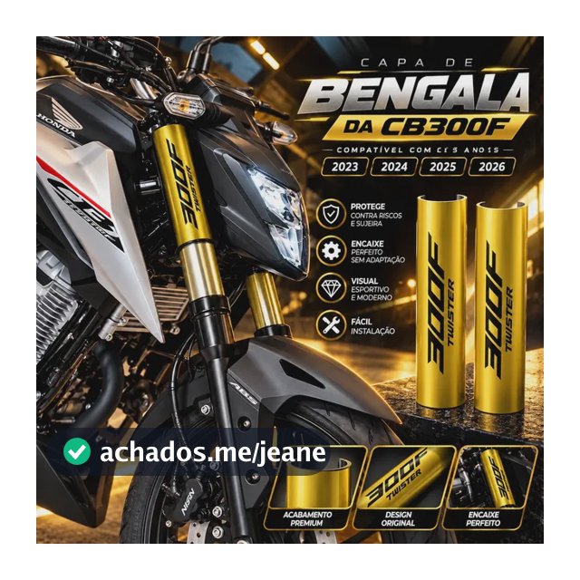 Capa De Bengala Cb300f Twister Dourada Alta Resistência  300f