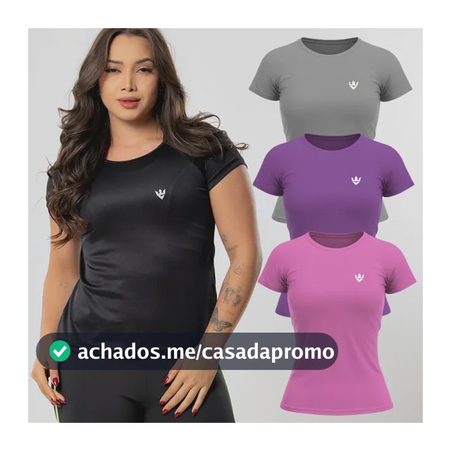 Kit 4 Blusas Feminina Fitness Dry Fit  Camiseta Academia