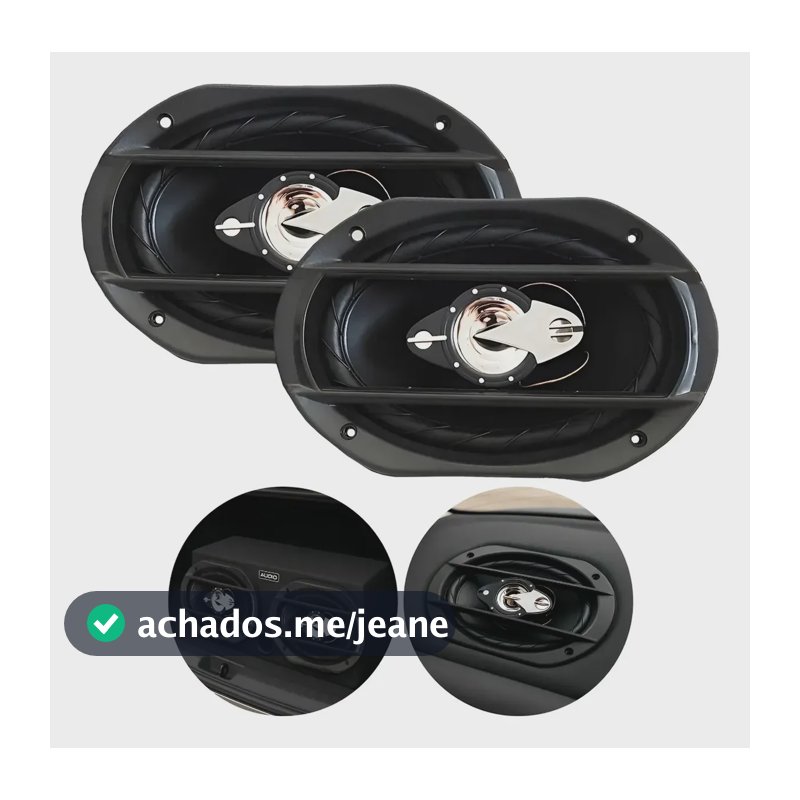6x9 Par Alto Falante 140 Rms Carro Som Para Tampão Corsa Classic Palio Uno Celta Gol Renegade Automotivo 4 Ohms Cor Preto