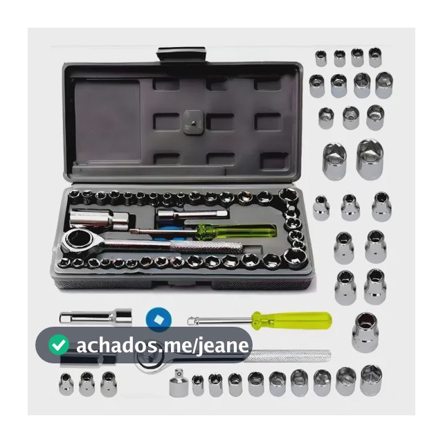 Jogo Chave Catraca 40 Peças Kit Ferramentas Soquete Cachimbo Kit Catraca Jogo 40 Peças Chave