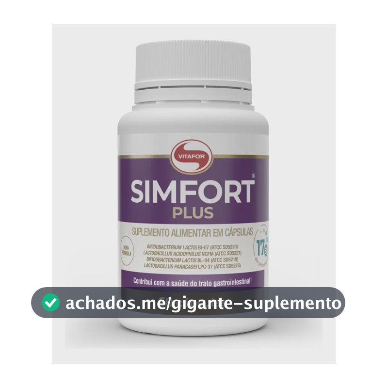 Simfort Plus 60 Cápsulas Vitafor Sem Sabor