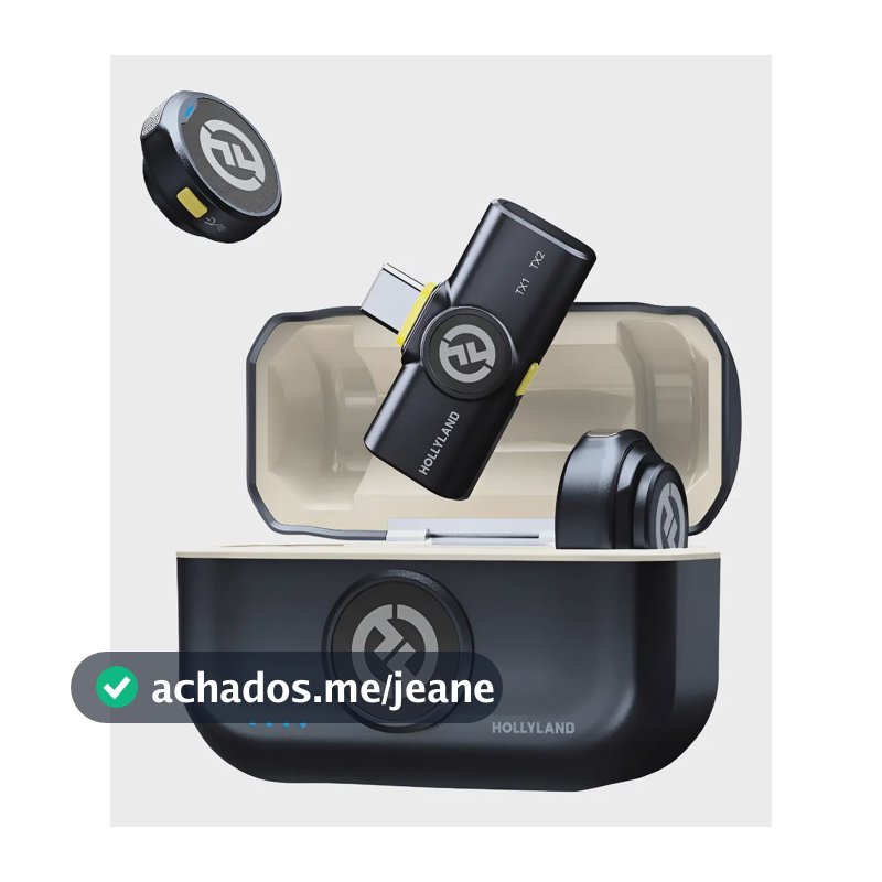 Microfone Hollyland Lark M2 Duo Usb-c Preto Preto
