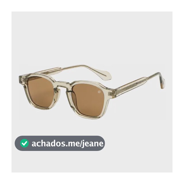 Óculos De Sol Masculino Canuc Cazu Champagne Hexagonal