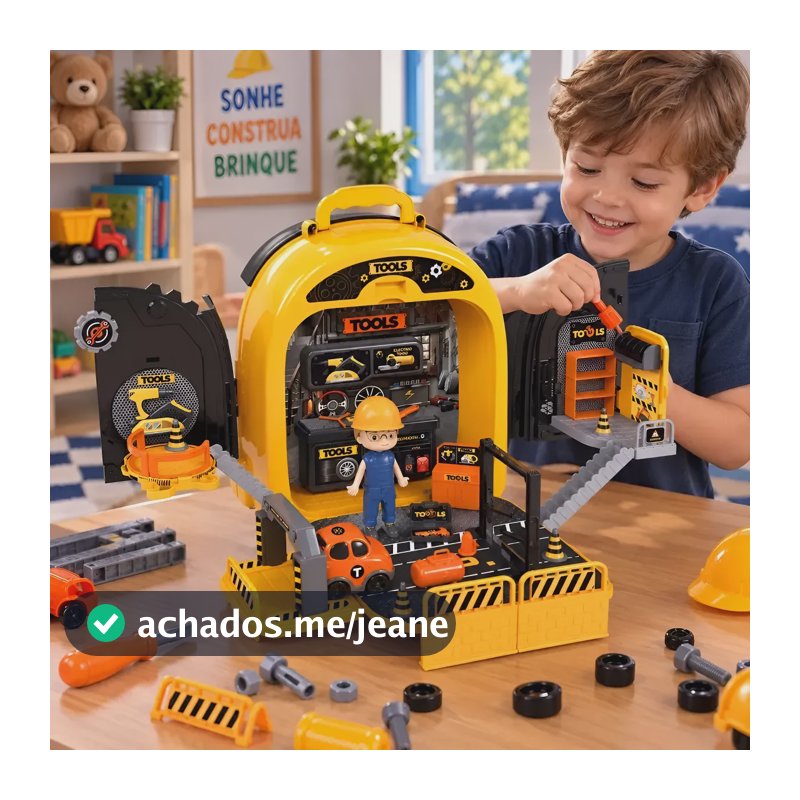 Super Mochila Construtor 3 Em 1  Com Ferramentas E Acessório