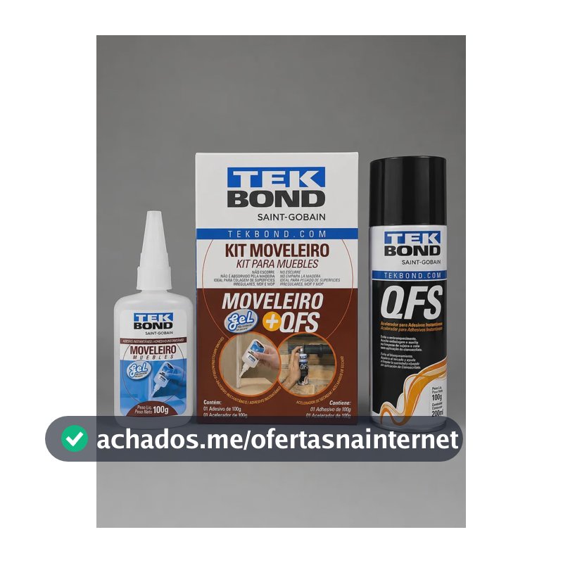 Kit Moveleiro Cola 100gr + Acelerador De Secagem Qfs Tekbond