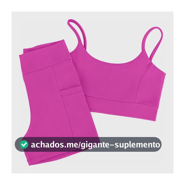 Conjunto Fitness Academia E Corrida, Top E Shorts Com Bolso
