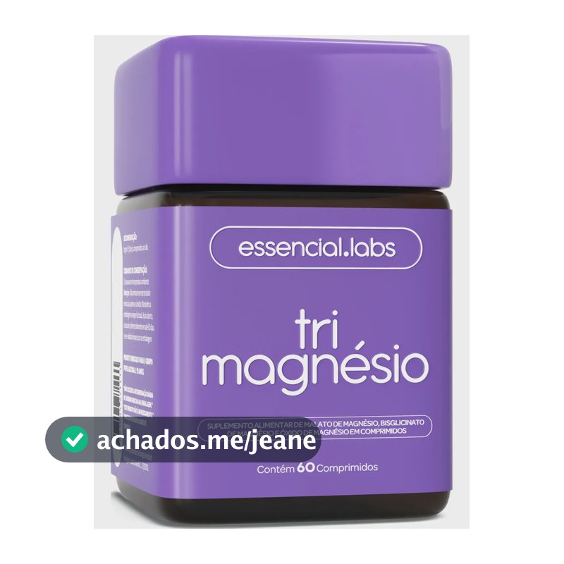 TRI MAGNÉSIO - Dimalato + Bisglicinato + Óxido - A Combinação Perfeita de 3 Magnésios com Máxima Pureza e Concentração - 30 Doses