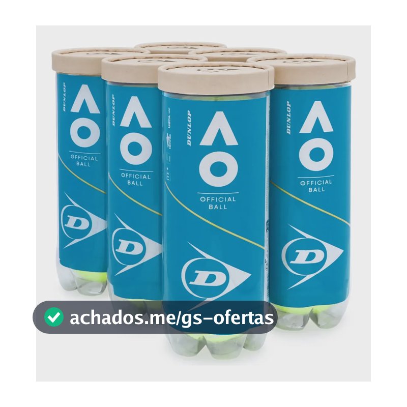 Bola De Tênis Dunlop Australian Open - Pack Com 6 Tubos