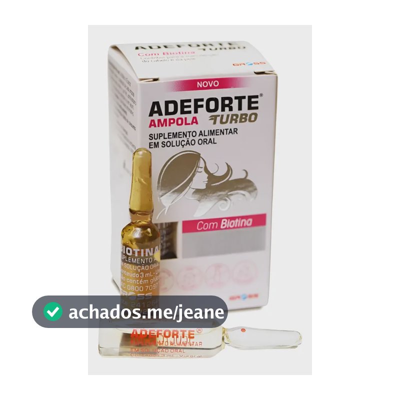 Adeforte Turbo + Biotina 3ml Suplemento Consumo Via Oral