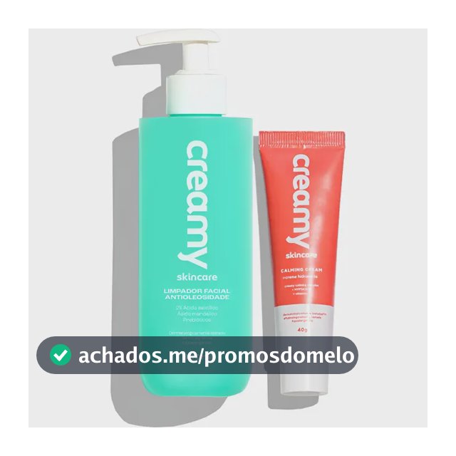 Kit Creamy Controle De Oleosidade Limpador Facial Antioleosidade + Calming Cream