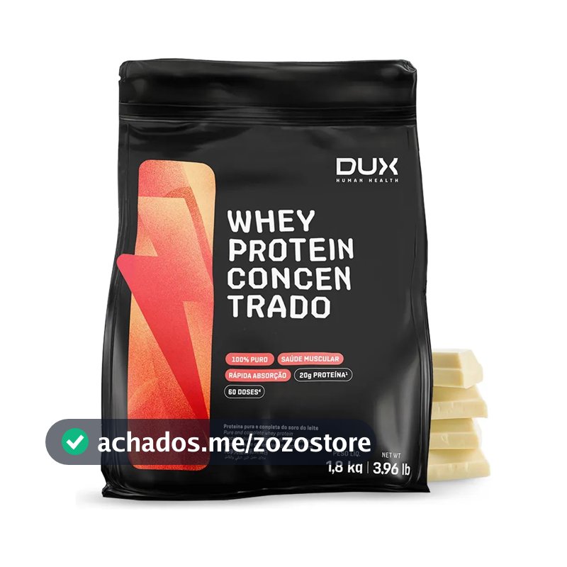 DUX HUMAN HEALTH Whey Protein Concentrado 1,8kg Chocolate Branco