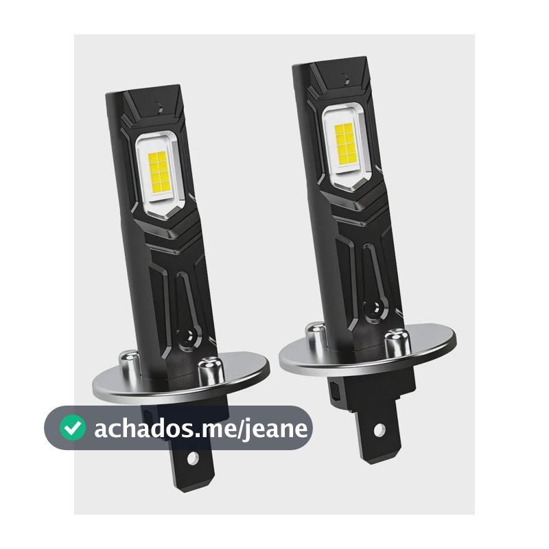 2 Lampada Led H1 Automotivo Super Forte 15000lm 6500k 12/24v H1 Branco Branco-frio