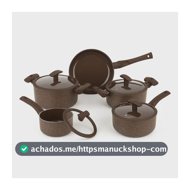 Conjunto Panelas Cerâmica 3mm 5 Peças Hércules Indução