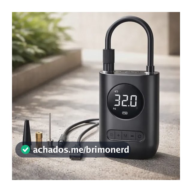 Mini Compressor De Ar Portátil Carro Moto Bicicleta Preto Monofásica