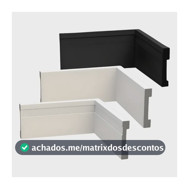 Kit 10 Barras Rodapé De Poliestireno 7 Cm Altura