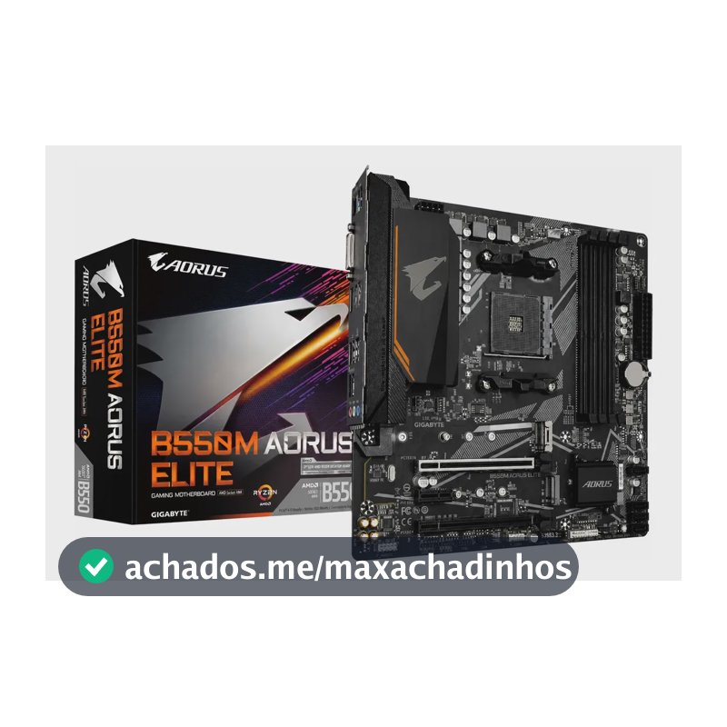 Placa Mãe Gigabyte B550m Aorus Elite, Ddr4, Amd Am4 Preto